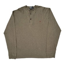 Polo By Ralph Lauren Long Sleeve T-Shirt - XL Brown Cotton