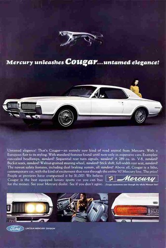 Print 1967 mercury cougar - print,