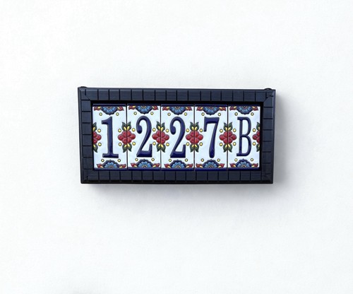Custom talavera house number - talavera,
