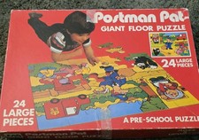 RARE Vintage POSTMAN PAT Giant Floor Puzzle 24 Michael Stanfield 1982 Complete