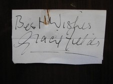 Signed Gracie Fields card opening Potter's & Moore's Factory beauty products