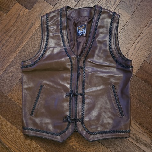 Mens real leather biker - real,