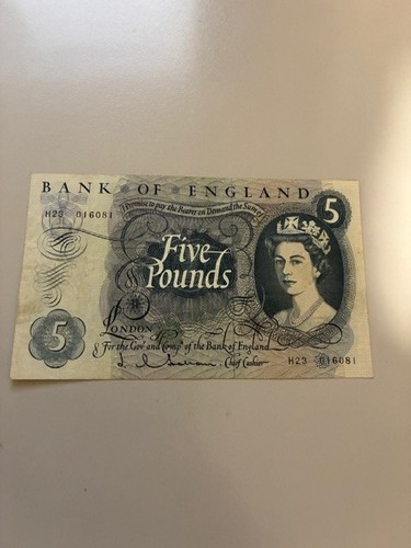 Old 5 note - old, £5