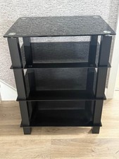 FITUEYES Black Hi-Fi Stand / TV Stand.