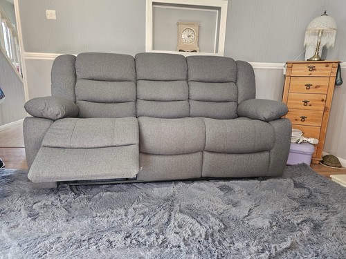 Roma grey fabric recliner - roma,