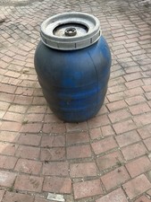 Large Plastic Barrel / Water Butt / Container With Screw Top Lid