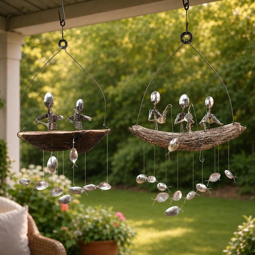 Fisherman sculptures wind - sculptures,