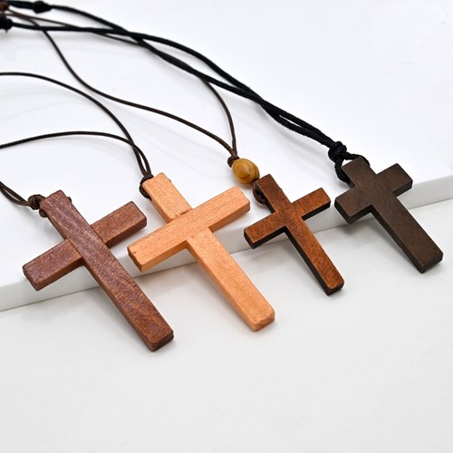 Vintage wood cross necklaces - vintage,
