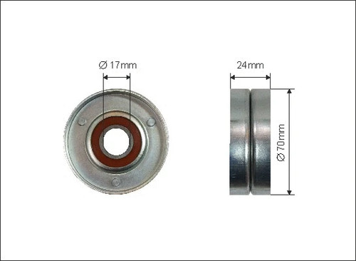 Ribbed belt tensioner pulley - v-ribbed,