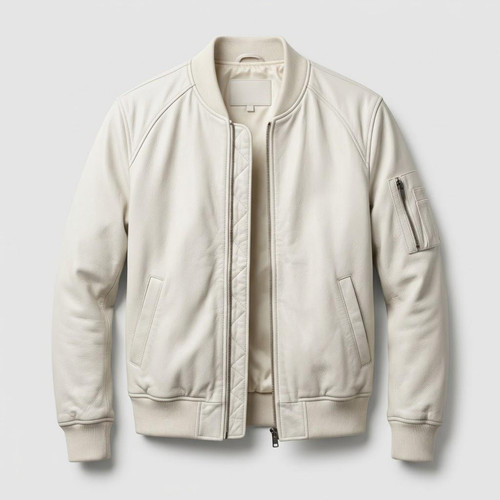 Men white real leather - men's,