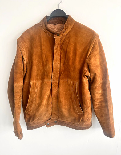 Vintage tan suede - suede, leather