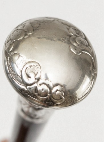 Ebony vintage walking stick - ebony,