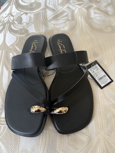 New look blacksandals with - look,