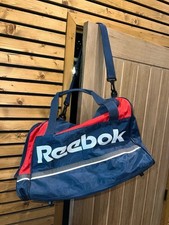 Reebok Mens Boys Navy Blue Red Gym Bag Holdall Weekend Luggage  Sports