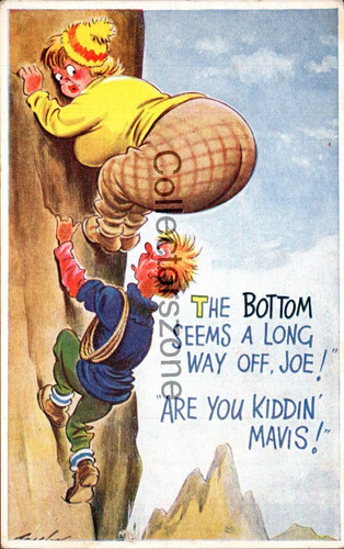 Seaside humour postcard - seaside,