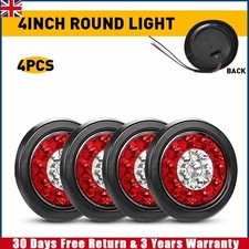 4x Tail Lights 4inch Round Red