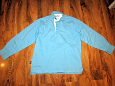 CHATHAM Blue Deck Shirt size XS S Mens Sailing Sea Polo Rugby Style Heavy Cotton