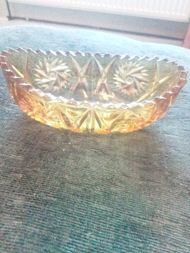 Carnival glass decorative bowl - carnival,