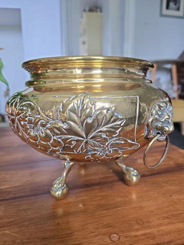 Antique victorian brass footed - brass,