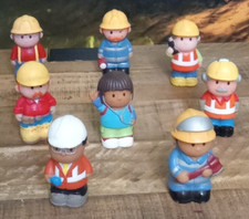 ELC Happyland Large Figures Lot Of Fire Engine & Construction People