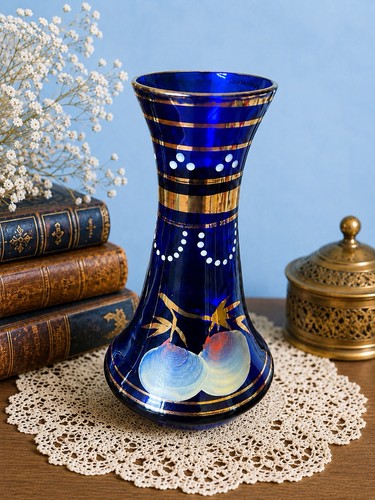 Vintage cobalt blue glass - cobalt,