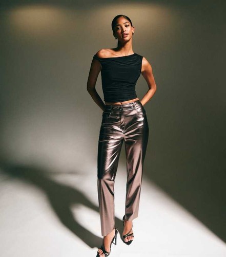 New look bronze metallic faux - new,