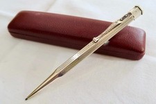 YARD-O-LEAD, HALL MARKED SOLID SILVER LONDON 1946 EXCELLENT WORKING WITH CASE