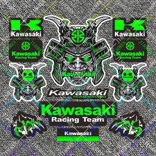 Kawasaki Racing Motorcycle Motorbike Reflective Stickers Decals Helmet Fairing