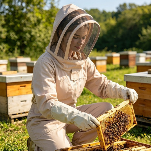 Bee suit round veil - bee,