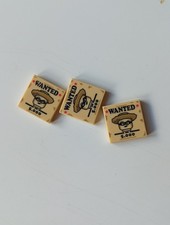 Lego Wanted Cowgirl Reward 2x2 tiles Wild West x3