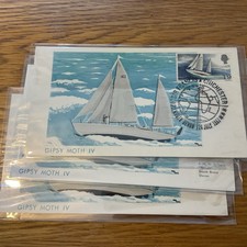 3 x GB First Day Postcard SIR FRANCIS CHICHESTER GIPSY MOTH IV Plymouth 24/7/67