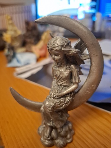 Vintage pewter fairy - fairy, figure