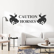 Caution Horses Vehicle Sticker