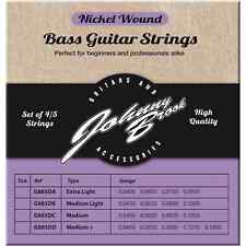 Johnny Brook Nickel Wound Bass Guitar Strings for 4 and 5 String Bass Guitars