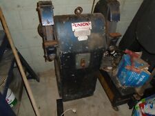 Vintage Union 12" Double Ended 3 Phase Pedestal Grinder 