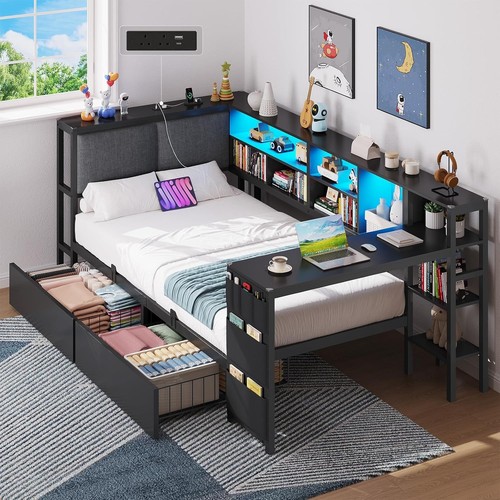 3ft single bed with storage - storage, 2