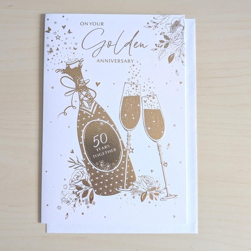 Golden anniversary card - anniversary, 50