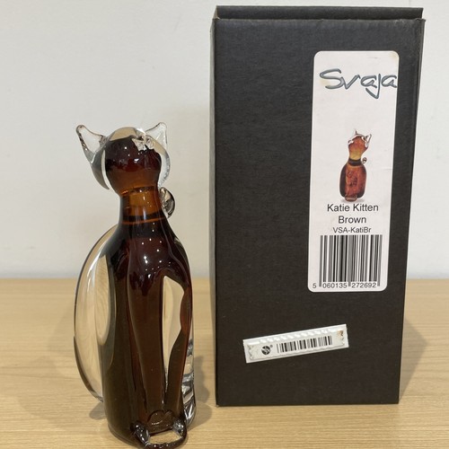 Svaja hand blown katie kitten - hand,