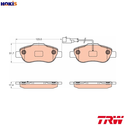 Brake pad set disc - set,