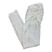 Figa Ivory Mesh Lace Pants Women's UK Size 8 High Waist Sheee 