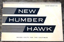 HUMBER HAWK SERIES I 1957 ORIGINAL SALESMANS GUIDE 3183/EX.