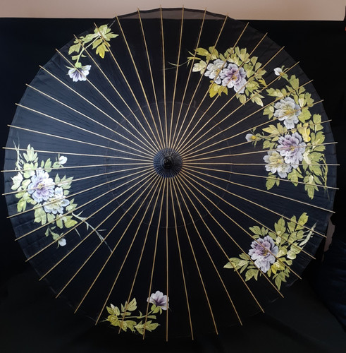 Vintage asian parasol hand - vintage,