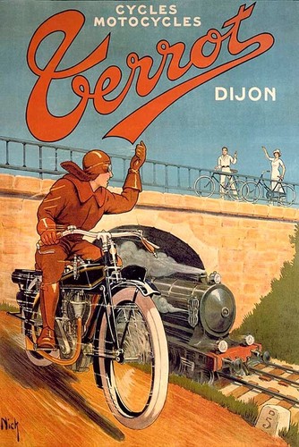 Vintage print scooter - print,