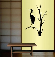 Vinyl Decal Heron Bird Sitting