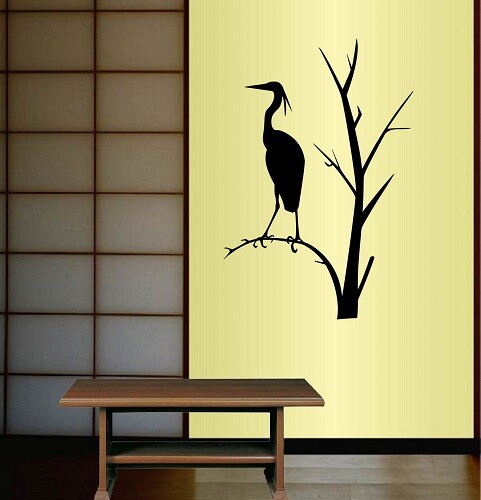 Vinyl decal heron bird - vinyl,