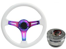 White Neo Chrome TS Steering