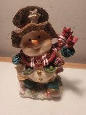 Snowman Figurine Boxed Vintage