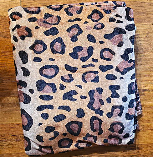 Leopard print throw double - |,