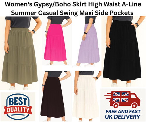 Women gypsy boho skirt high - women's,