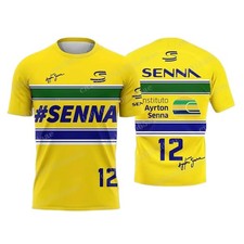 New Ayrton Senna F1 Legend Commemorative Summer Breathable T-Shirt - Brand New!